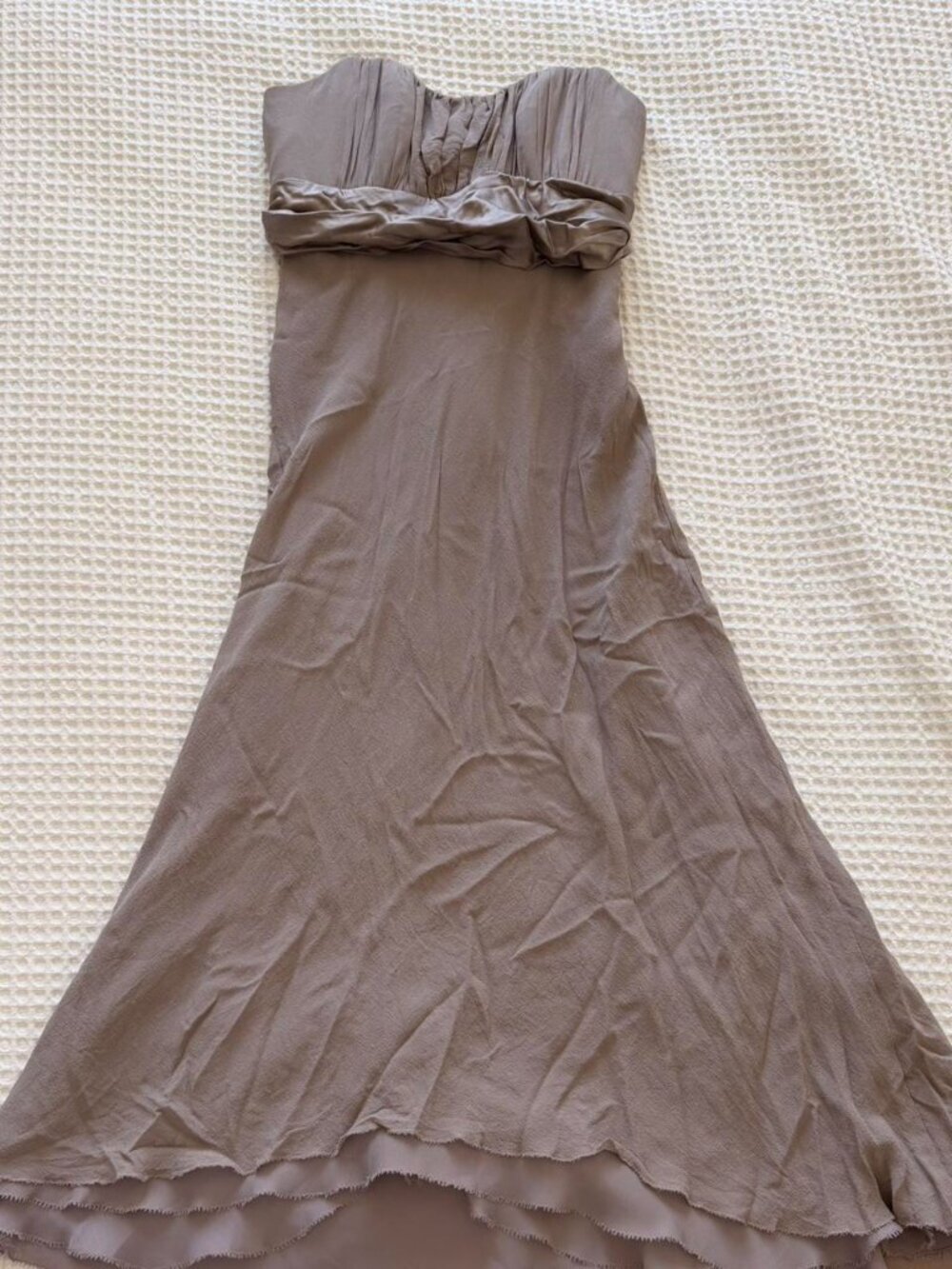 Vintage 2000 S Dress Brown Strapless - Picture 2 of 7